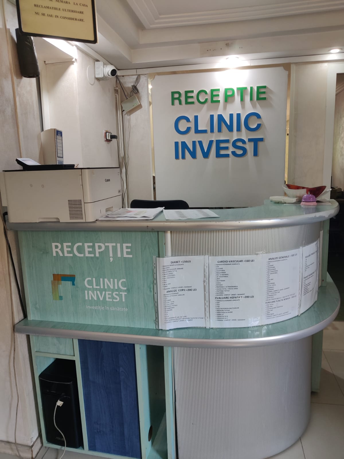Recepție Clinic Invest
